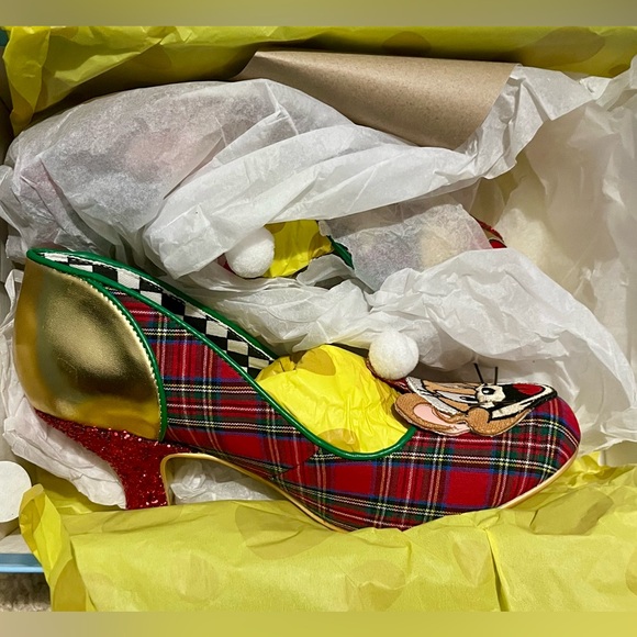 New Irregular Choice Tom & Jerry Best Present Mid Heels Holiday Christmas 7.5 - Picture 6 of 8